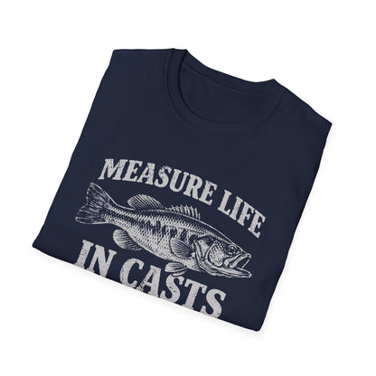Measure Life in Casts Vintage Bass T-Shirt