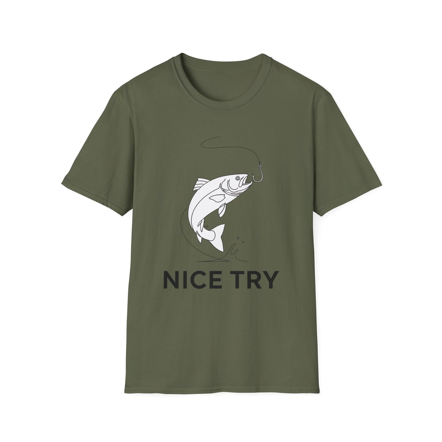 Nice Try Minimal Fish T-Shirt
