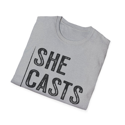 She Casts Deep Fishing T-Shirt