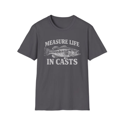 Measure Life in Casts Vintage Bass T-Shirt