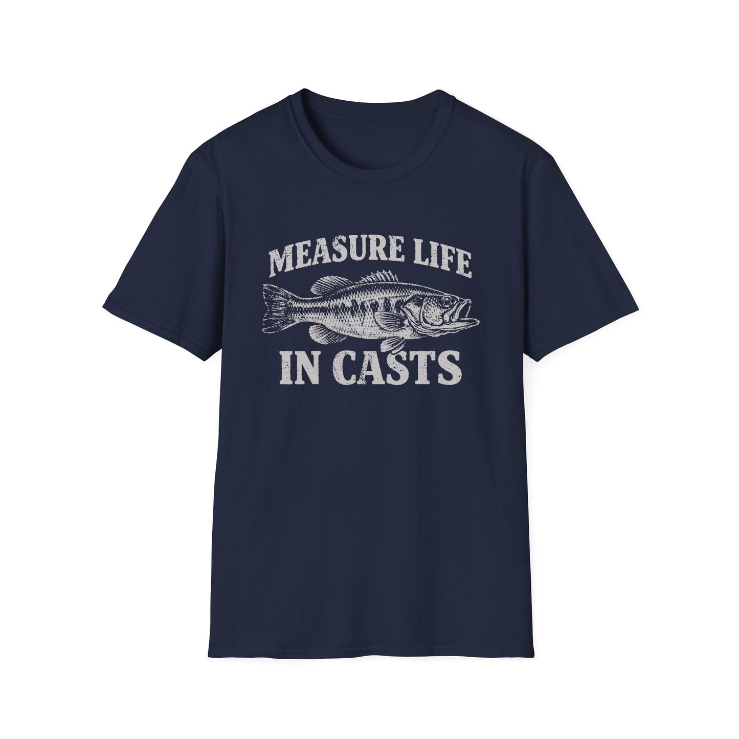 Measure Life in Casts Vintage Bass T-Shirt