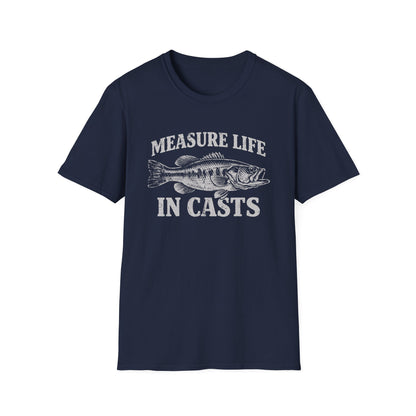 Measure Life in Casts Vintage Bass T-Shirt