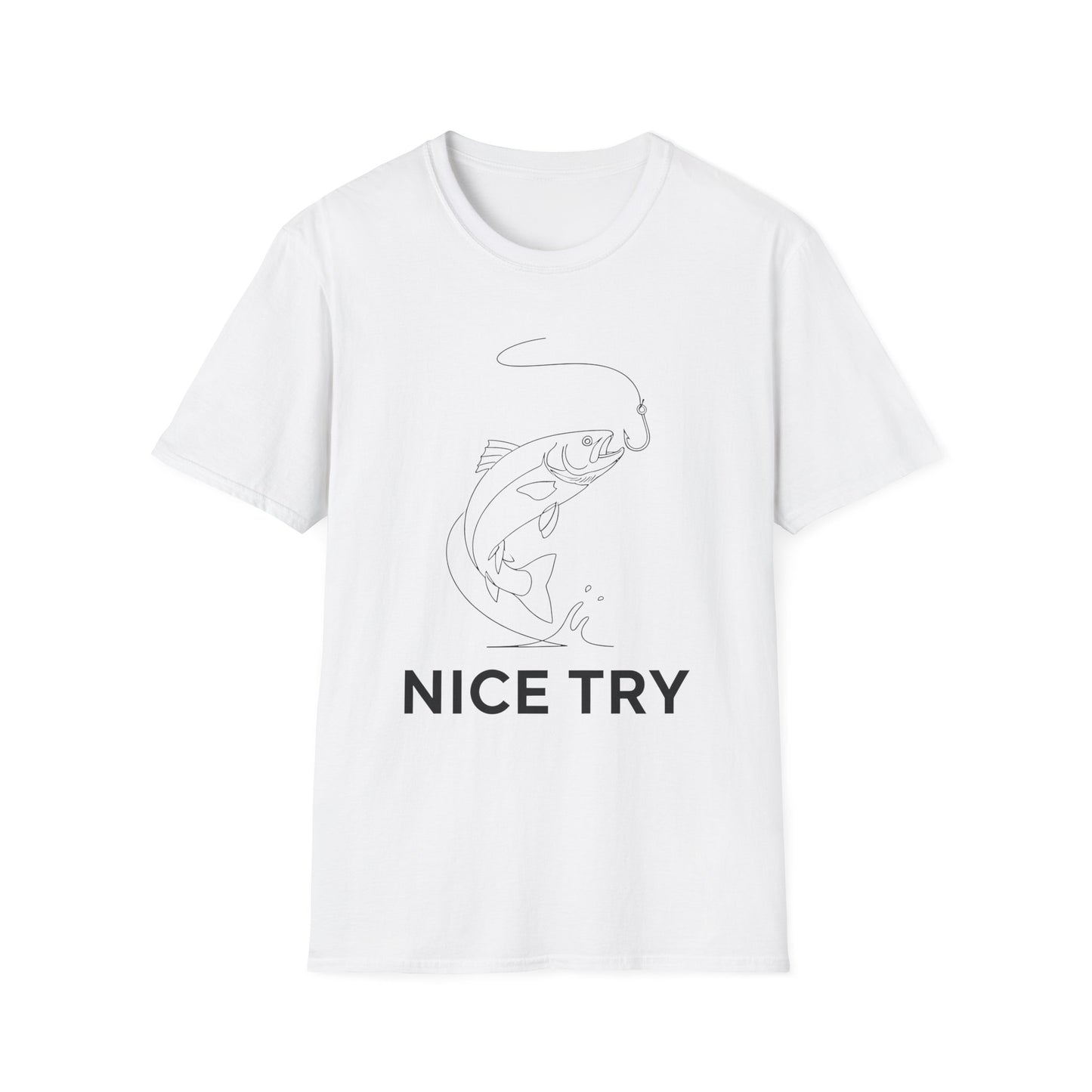 Nice Try Minimal Fish T-Shirt