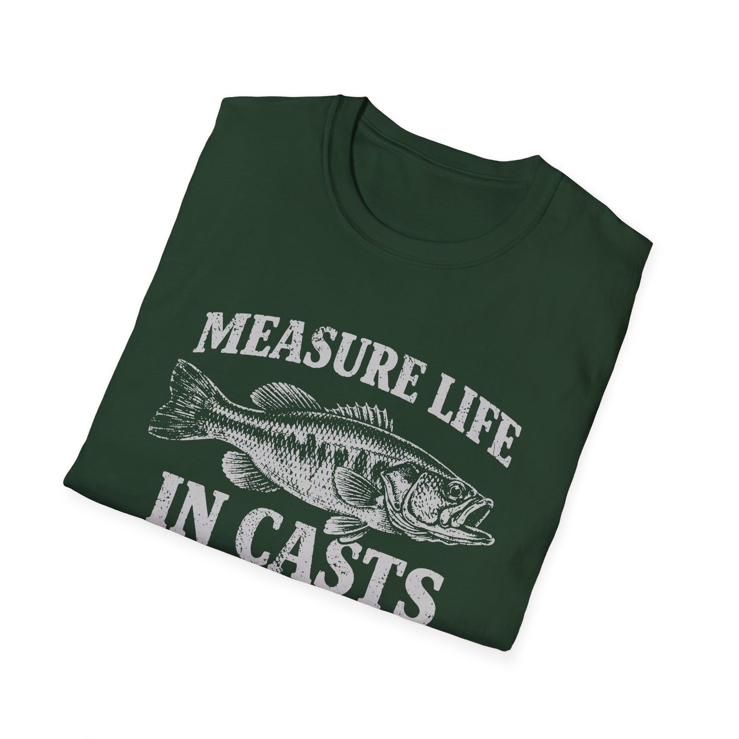Measure Life in Casts Vintage Bass T-Shirt