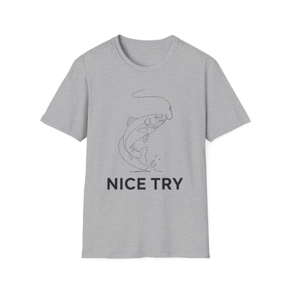 Nice Try Minimal Fish T-Shirt