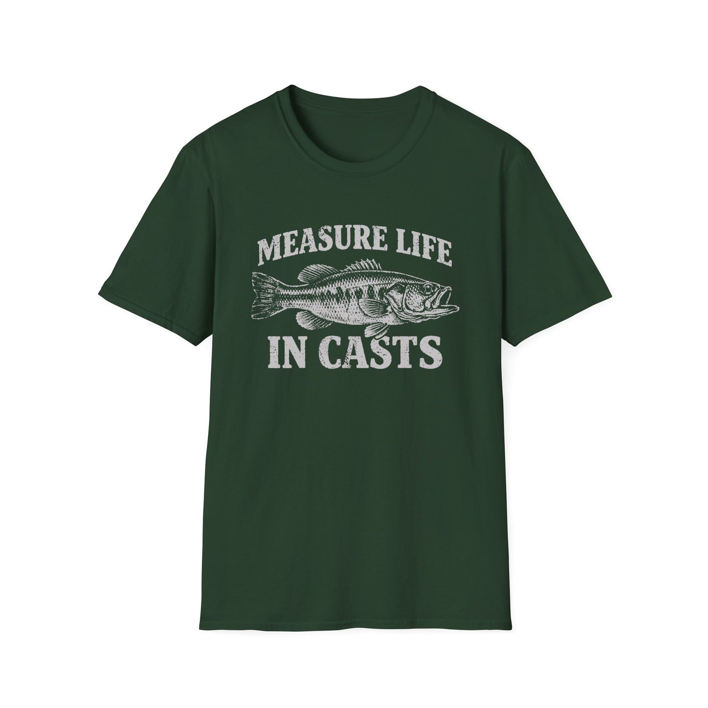 Measure Life in Casts Vintage Bass T-Shirt