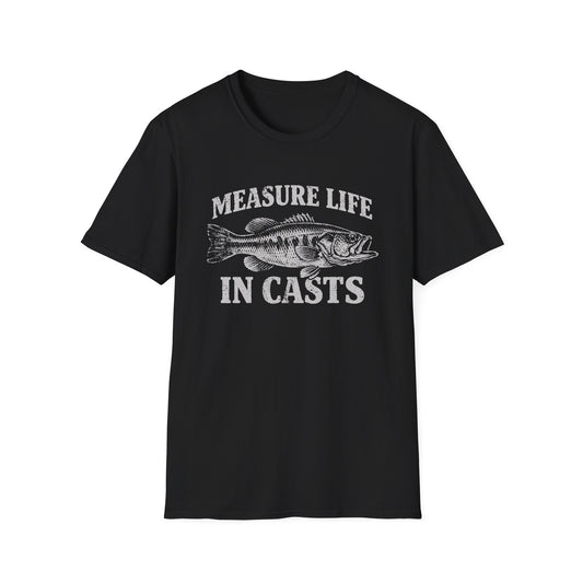 Measure Life in Casts Vintage Bass T-Shirt