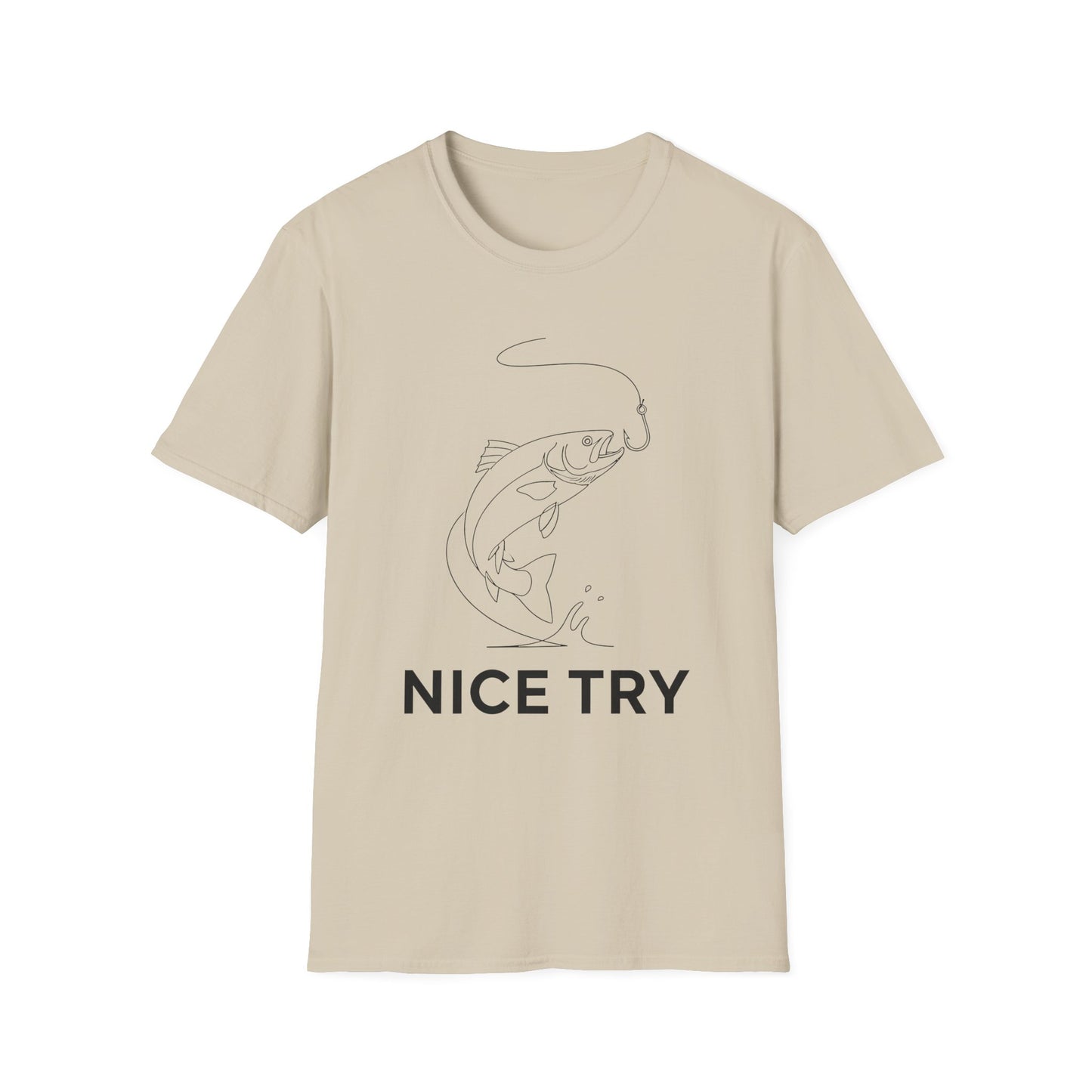 Nice Try Minimal Fish T-Shirt